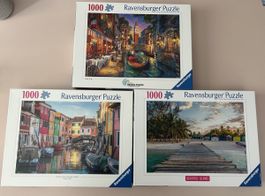 3 Ravensburger Puzzles 1000 Teile