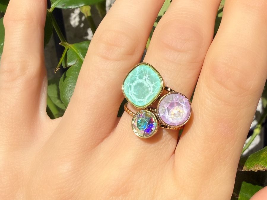 Anelli: Bague Pastel en acier inoxydable – Nuovo e nell'imballaggio originale da St-Maurice venduto da Sandrinette123 5