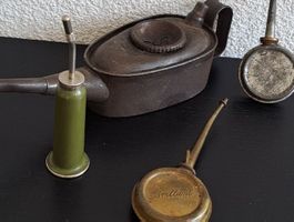 Vintage Öl Kannen Set, Werkstatt Deko, Nostalgie, Top!
