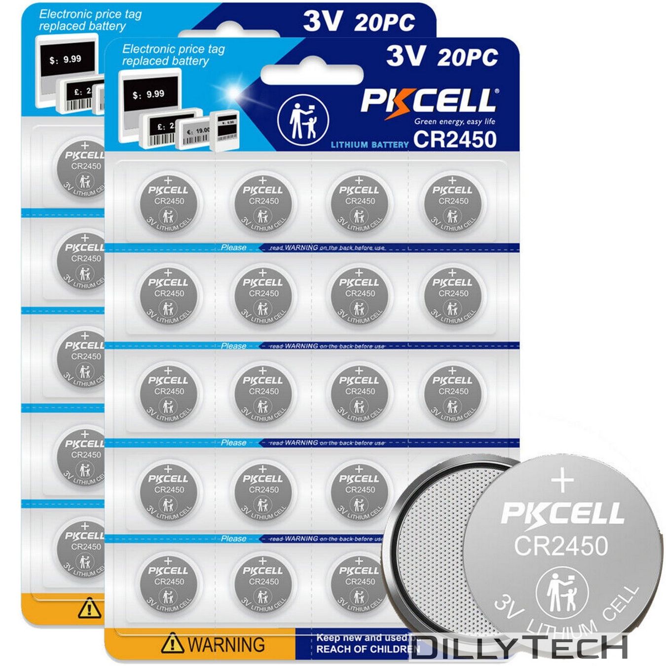 Caricatori & Batterie: PKCELL CR2450 Knopfzellenbatterie - 5 Stk. – Nuovo e nell'imballaggio originale da Meilen venduto da DillyTecH 1