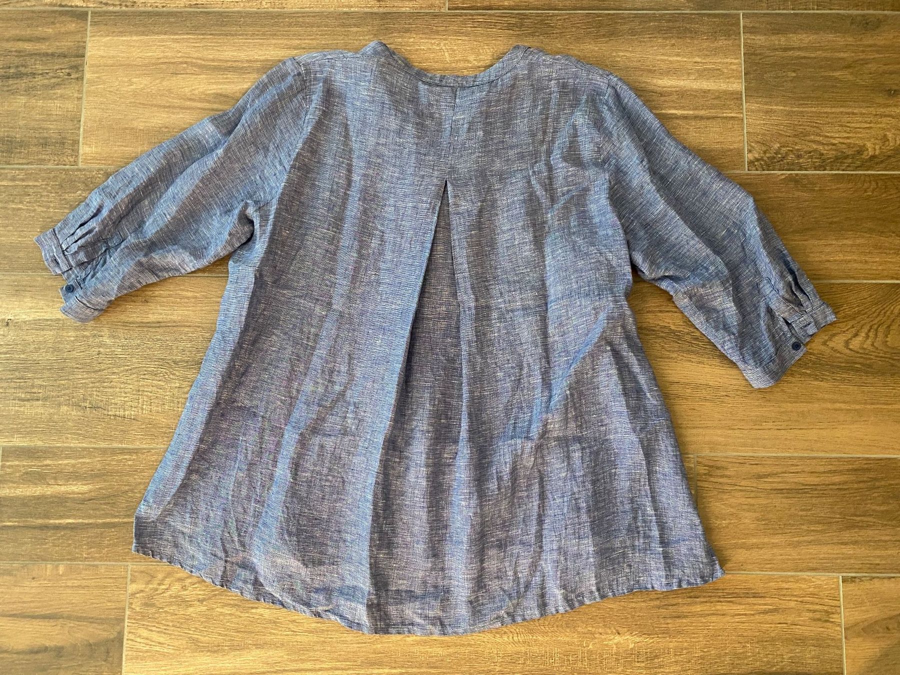 Soeur Camicette: Mes Soeurs et Moi Leinen-Bluse blau Gr. 6 / 50 - 52 – Usato da Arlesheim venduto da san_w9vr 1