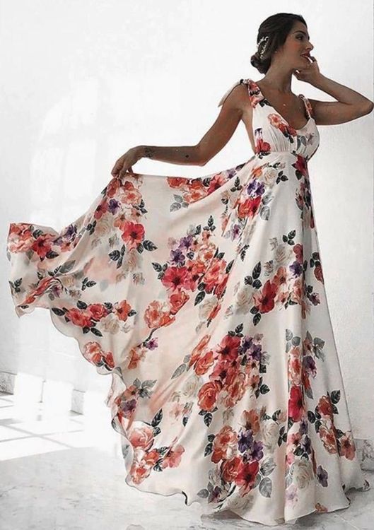 Blumiges Kleid Fur Hochzeit