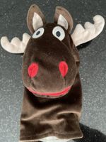 Elch Handpuppe aus Plüsch - ideal für kleine Kinder!