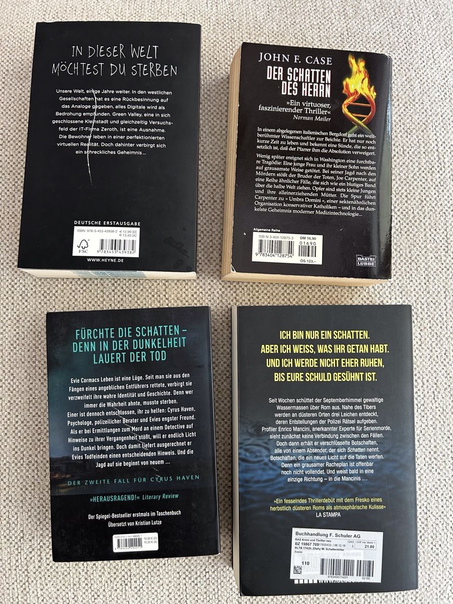 Libri: 4 Thriller Bücherset – Usato da Chur venduto da jgr_s6mm 1
