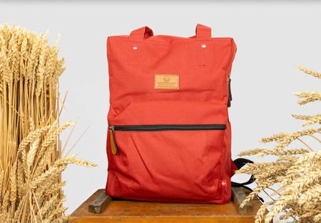 Feldschlösschen Bier/Rucksack rot Nylon mit Laptopfach neu