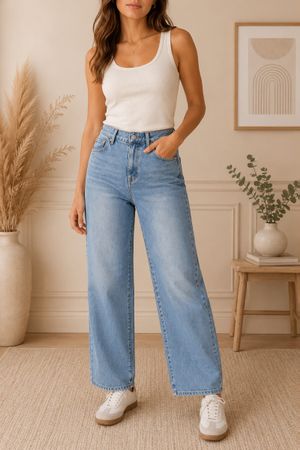 JEAN LARGE BLEU CLAIR