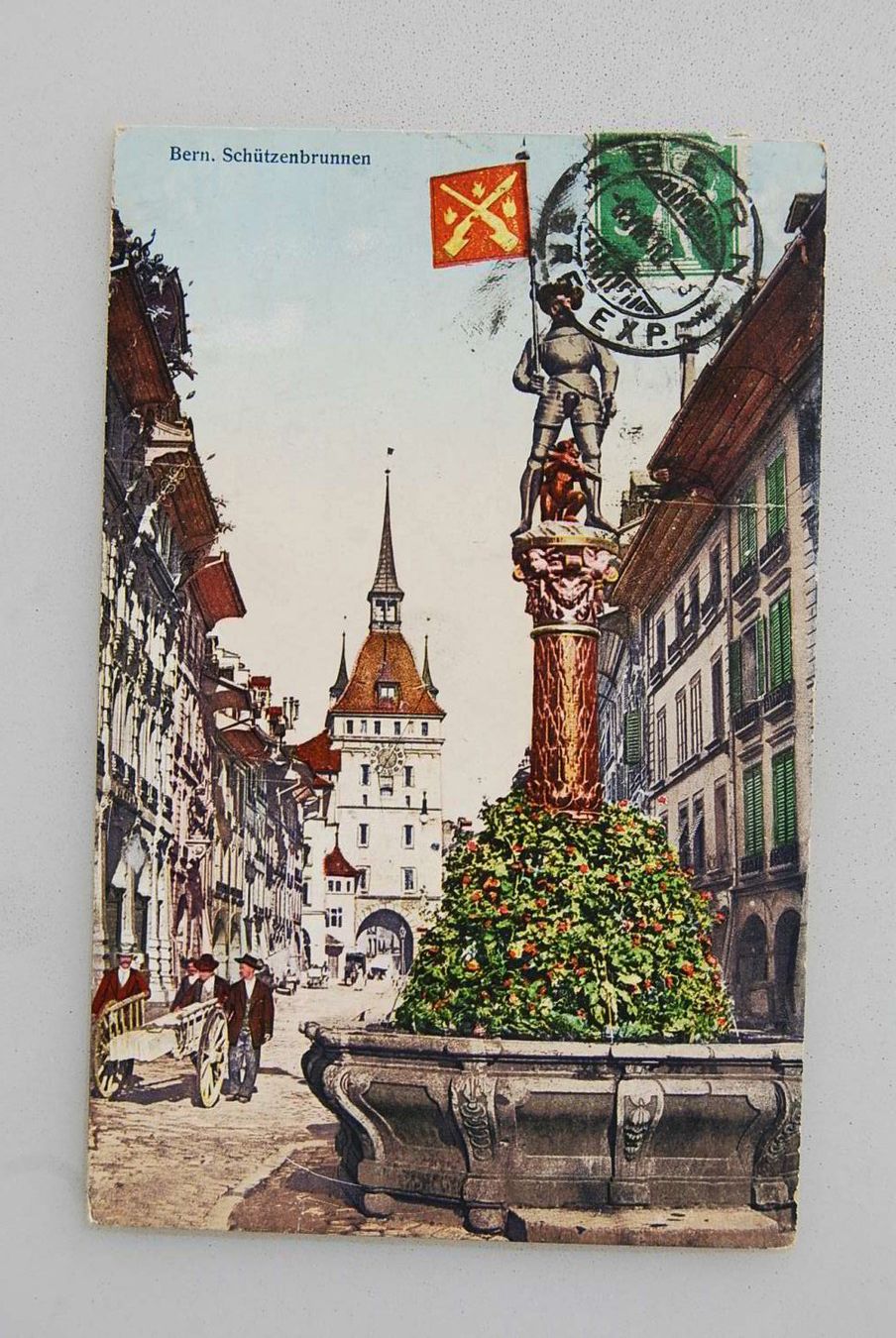 Cartoline postali: AK Bern. Schützenbrunnen 1910 – Usato da Rüfenacht BE venduto da Toro06