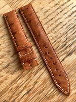 Jaeger-LeCoultre Lederband 17/16 Strauss Cognac gepolstert