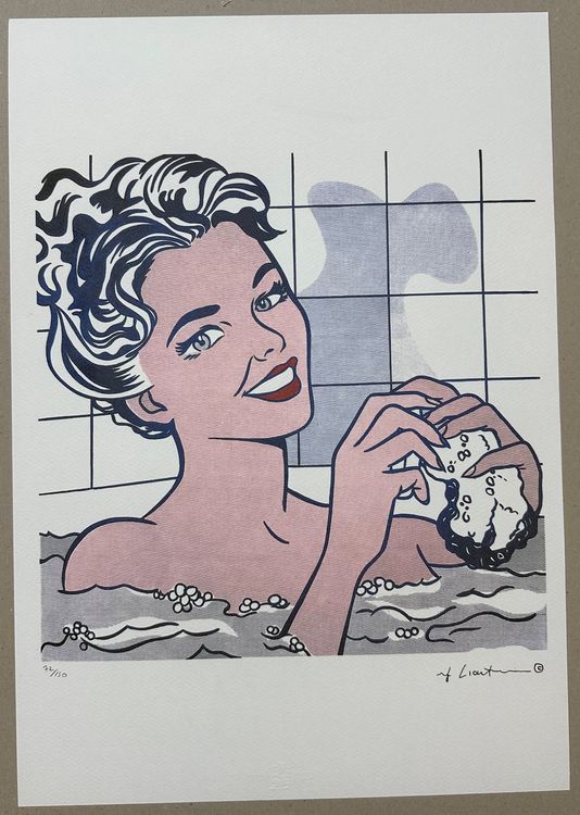 Roy Lichtenstein Woman In Bath POP Art 72 150 Neu gem ss 
