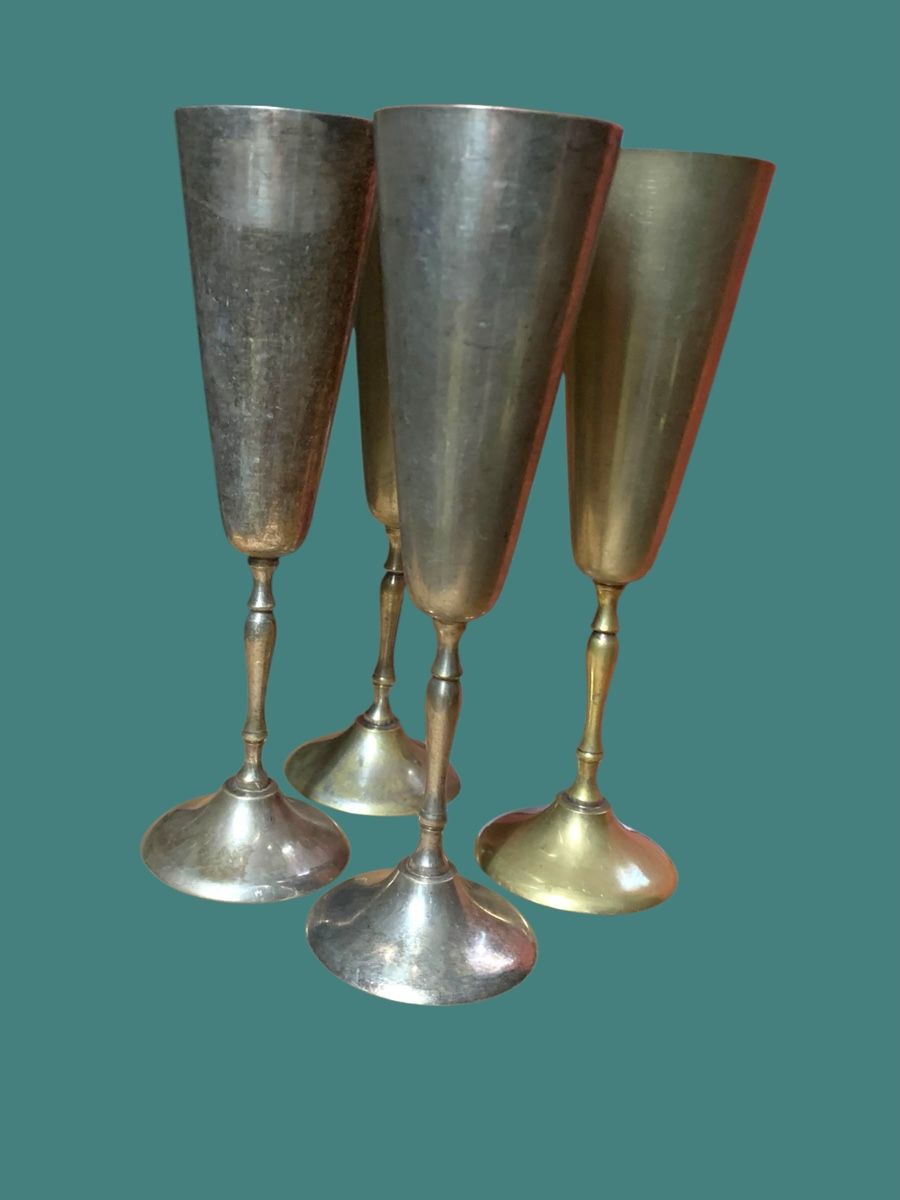 Bicchieri: Edle Vintage Silber Kelche, Champagnerflutes – Usato da Frenkendorf venduto da Creator95 1