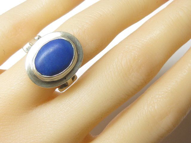 Anelli: Vintage massiv Ring Silber 925 Lapislazuli Gr. 50 – Usato da Ermatingen venduto da Decovin 4