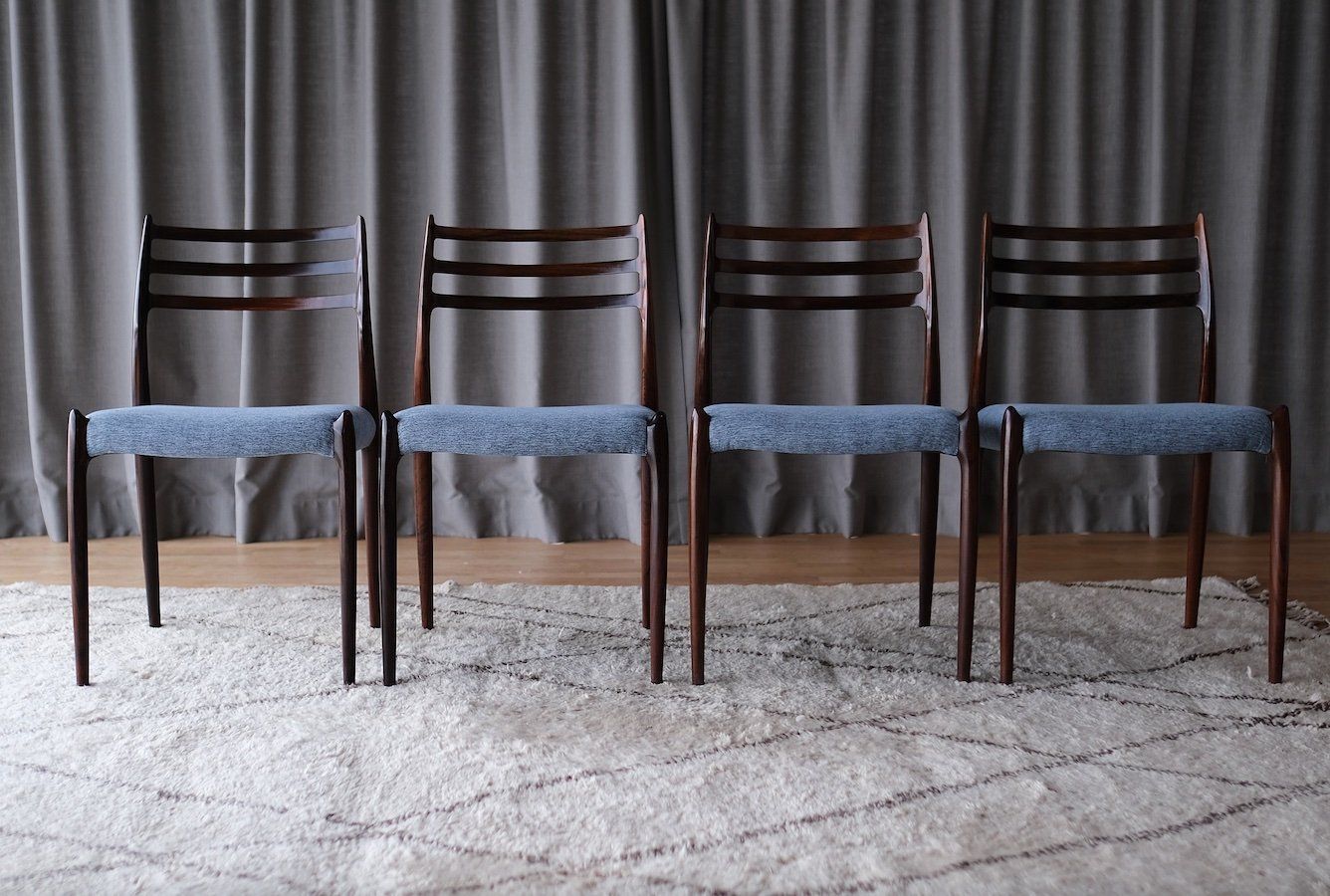 Stühle: 4 Niels Møller Chairs Model 78 Palisander – Gebraucht aus Bern von Zmodern_VIN 2