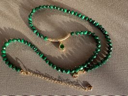 Malachit Kette Halskette Collier Edelstein Halsschmuck 52 cm
