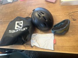 Salomon Skihelm Gr. S inkl BOLLE Skibrille