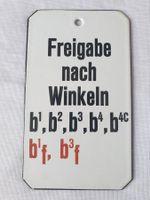 SBB Emaille Schild: Freigabe nach Winkeln ( St. Gallen W. )