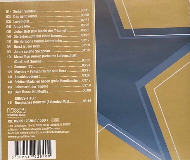 CDs: Uwe Busse – Star Edition – Gebraucht aus Grüningen von azulmarron 1