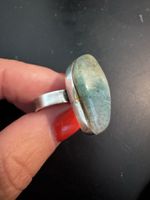 Massiver Silberring 925 mit Naturstein – Statement Ring, ver
