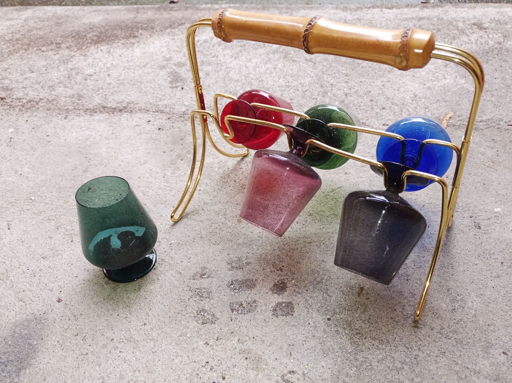 Bicchieri: Vintage Schnapsgläser mit Ständer – Usato da Kerns venduto da LvR02 2