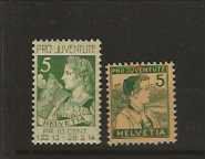 timbre Pro Juventute J1 er J2 ** SBK 25.--