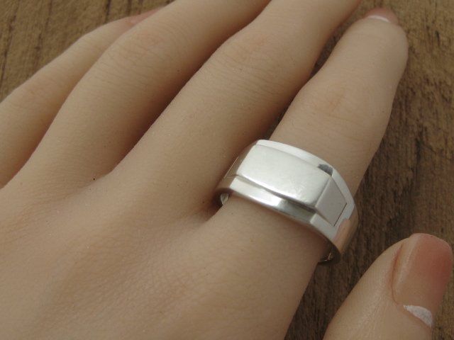 Anelli: Vintage Ring Silber 925 + MP Gravurplatte – Usato da Ermatingen venduto da Decovin 1