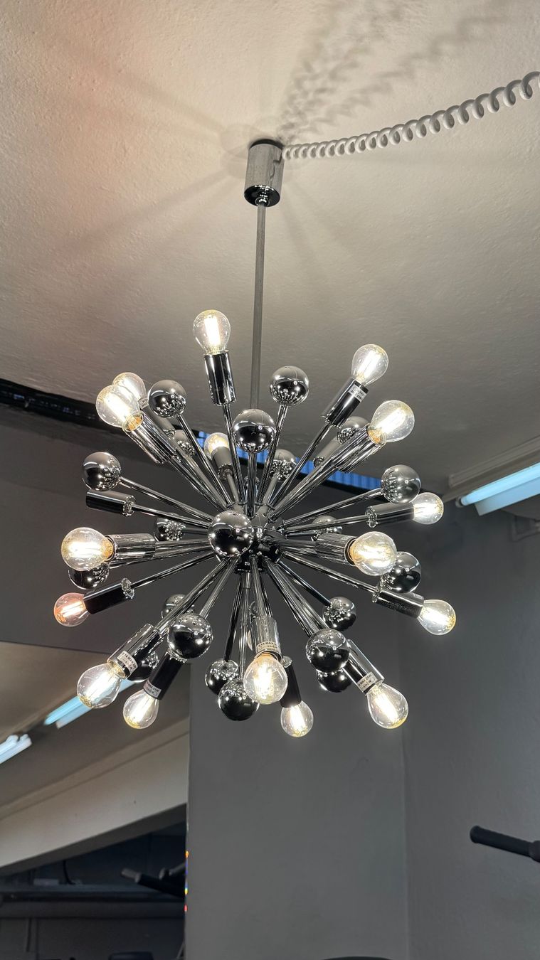Lampadari & plafoniere: Sputnik Kronleuchter Metall Chrom 20 Lichter 2stk. – Usato da Zürich venduto da zue_vp67 4