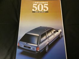 Peugeot 505 Break oder Familial Verkaufsprospekt 30 S. 8.87
