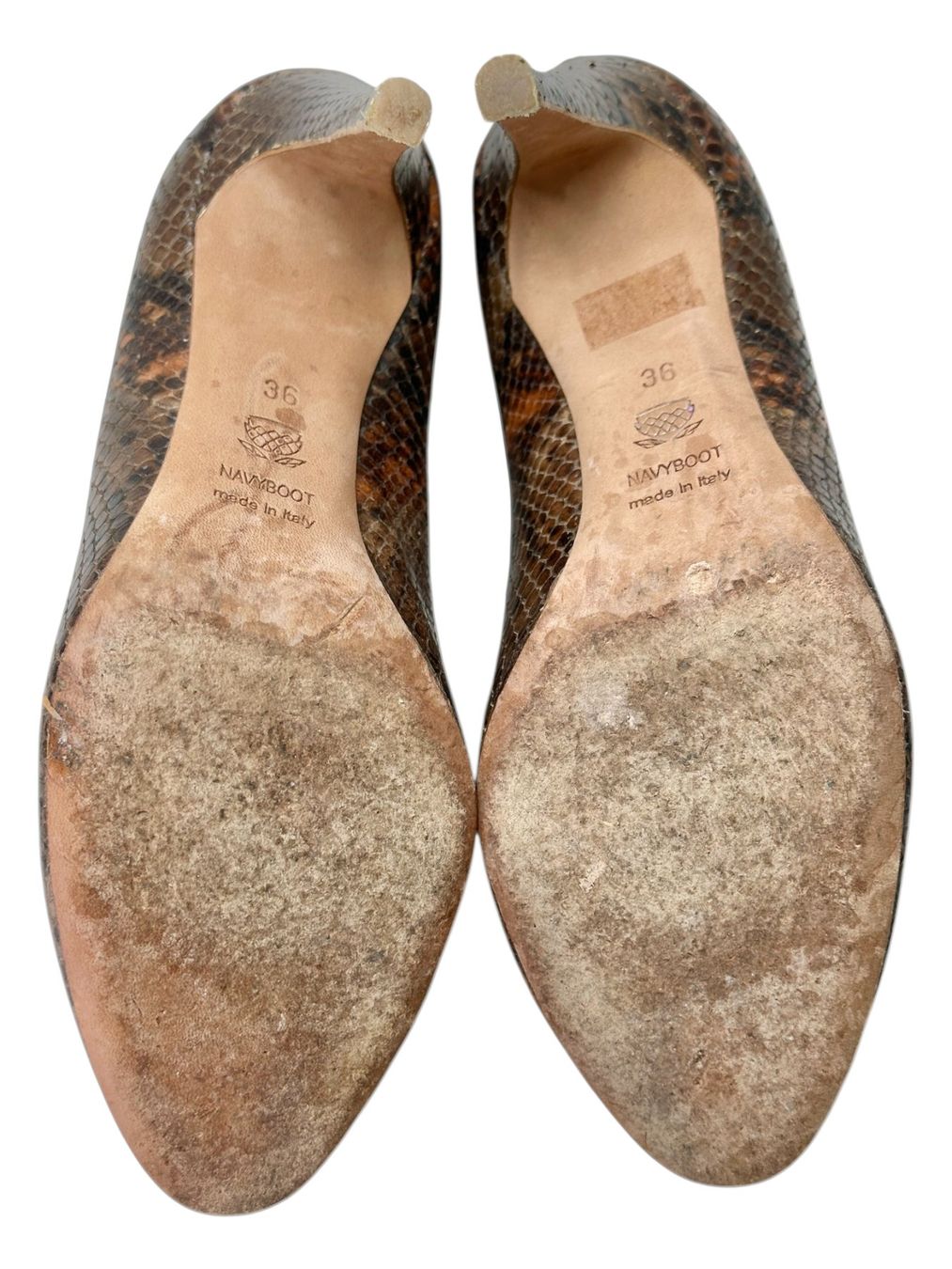 Navyboot Scarpe da donna: Escarpins Navyboot en cuir façon python. Pointure 36 – Usato da Morges venduto da sauveurdetresors 4