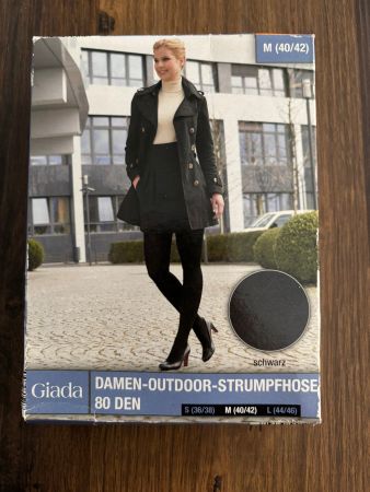 Giada Outdoor Strumpfhose schwarz 80 Den - Grösse 40/42