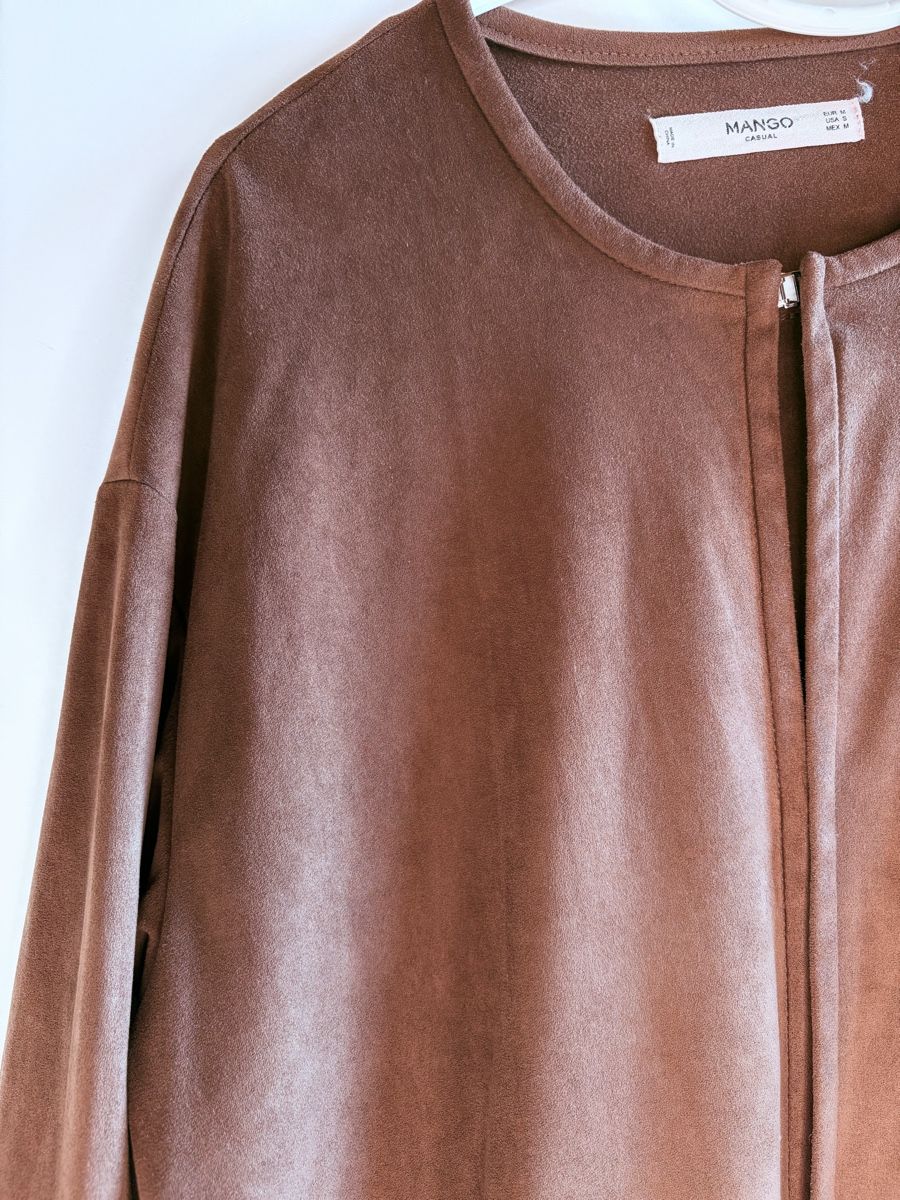 Mango Giacche: Veste Mango en suédine marron, taille M – Usato da Fribourg venduto da alex_afs 1