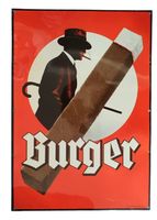 altes BURGER Zigarren Blechschild