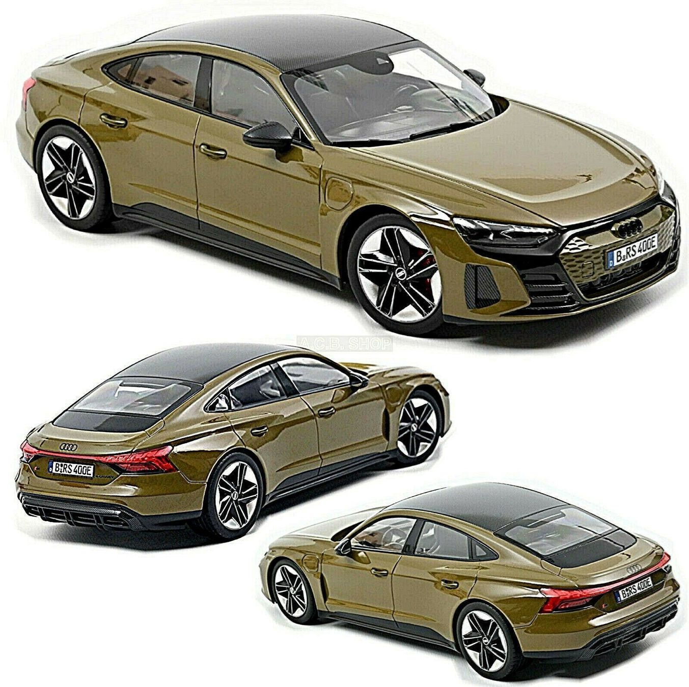 Audi Modellini d'auto: AUDI RS E-TRON GT 2021 OLIVE 1:18 NOREV – Nuovo e nell'imballaggio originale da Suhr venduto da Moebelsiralfred 2