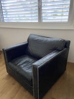 Black Leather Dandy Armchair