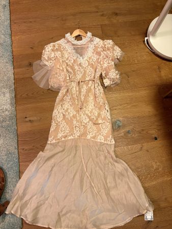 Spitzenkleid Rosa Grösse 34/36 lang neu