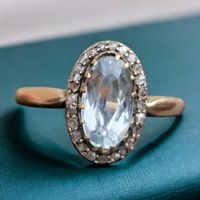 Hübscher Antiker Spinell Diamant Ring 14ct 585 Gold✨
