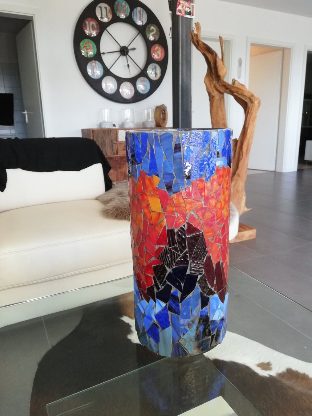 Vasen & Gefässe: grosse Vase Tiffanyglas Unikat – Gebraucht aus Untersiggenthal von Marlen59 1