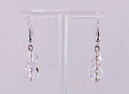 Ohrringe Ohrhänger Swarovski Kristall in Crystal Clear AB