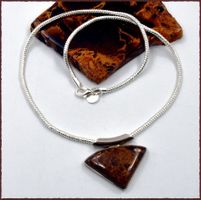 Kette 925 Silber mit Branzit Anhänger