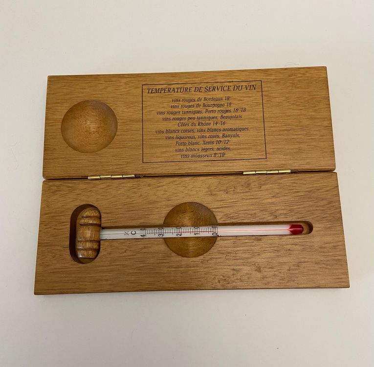 2 Stück Weinthermometer Edelstahl - LCD Display 4-24°C Bereich