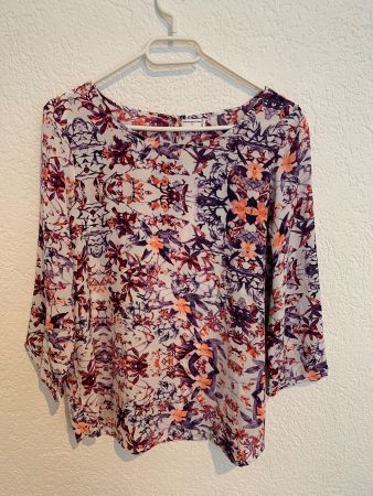 Jacqueline de Yong leichte Bluse Shirt Blumen Gr. 36 / S