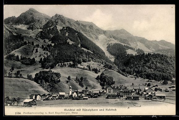 Ansichtskarten: Melchtal, Ortsansicht mit Nünalphorn un – Gebraucht aus Berlin von bartko-reher