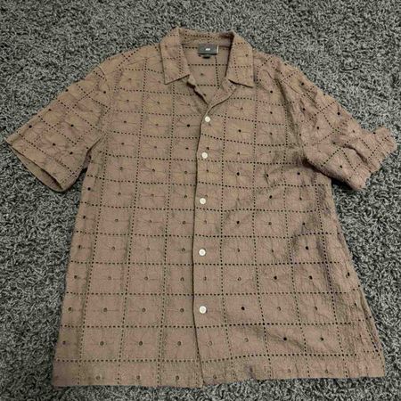 H&M Herren Hemd Kurzarm braun Grösse S neuwertig