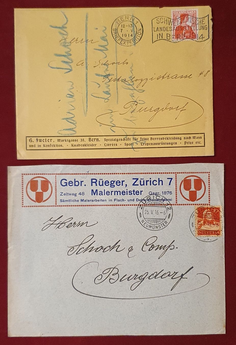 Tutti i francobolli: 10 Illustrierte Briefe – Usato da Kreuzlingen venduto da Rschweiz1 1
