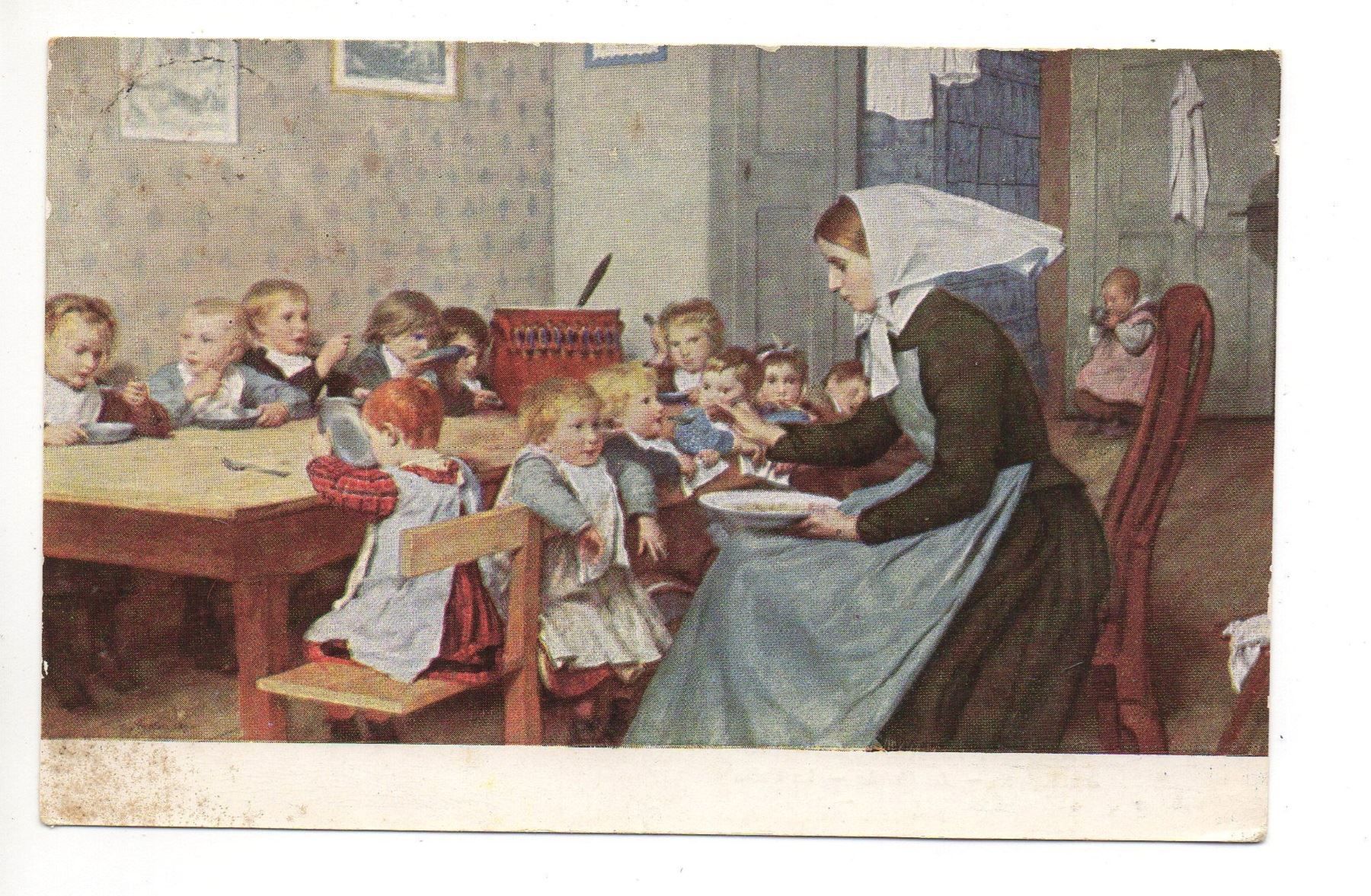 Cartoline postali: Pro Juventute ALBERT ANKER Die Krippe – Usato da Jona venduto da philajona