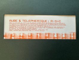AUBE + TELEPHERIQUE LP R-S+C - MUSIQUE INDUSTRIELLE