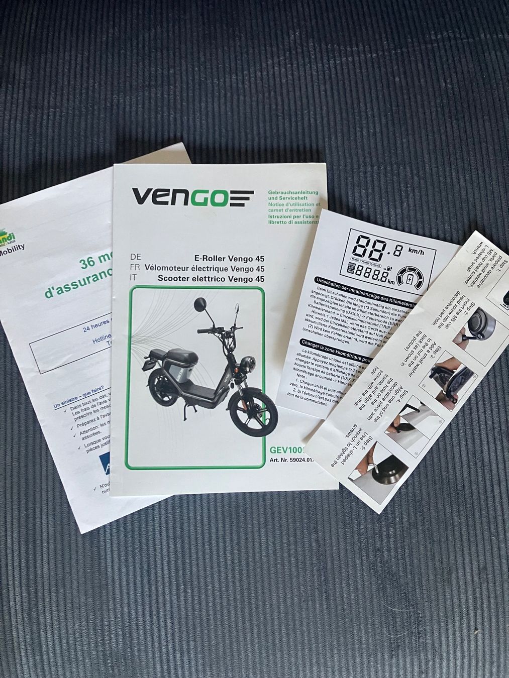 Scooters: E-Scooter Vengo 45 – D'occasion à Boudry par rems07 6