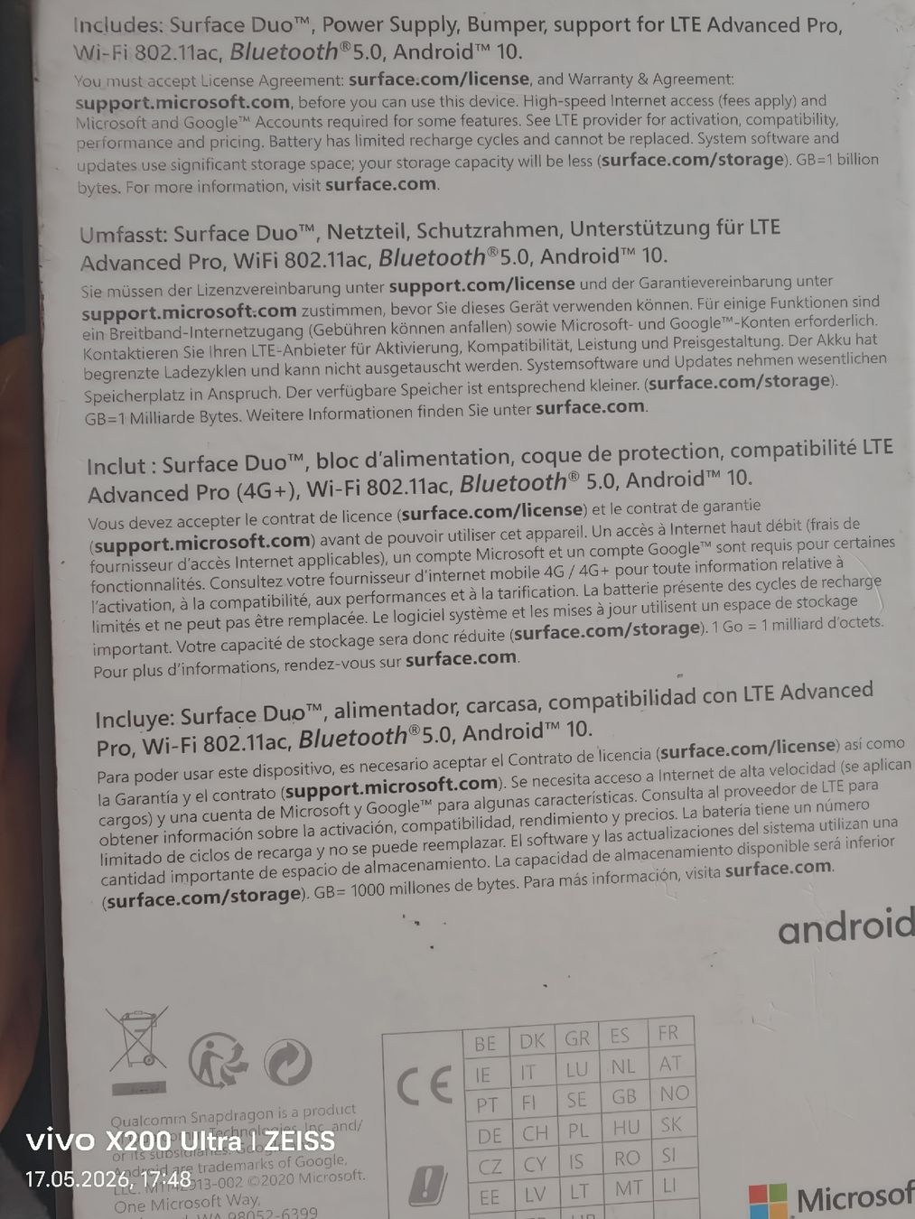 Microsoft Handys / Smartphones: Microsoft Surface Duo, 256GB, Glacier  – Neu (gemäss Beschreibung) aus Schlieren von Nemofisch 2
