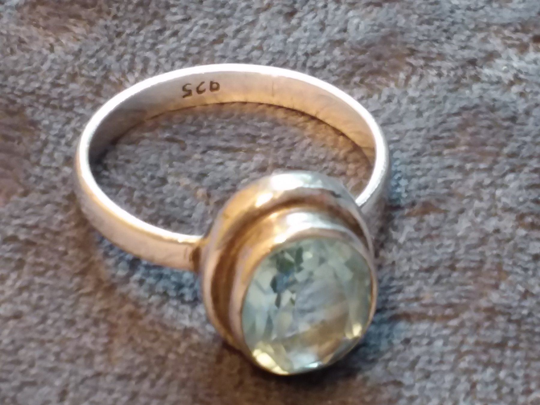 Anelli: Blauer Topas Sterling Silber Ring, Gr. 57 – Usato da Zürich venduto da philpip