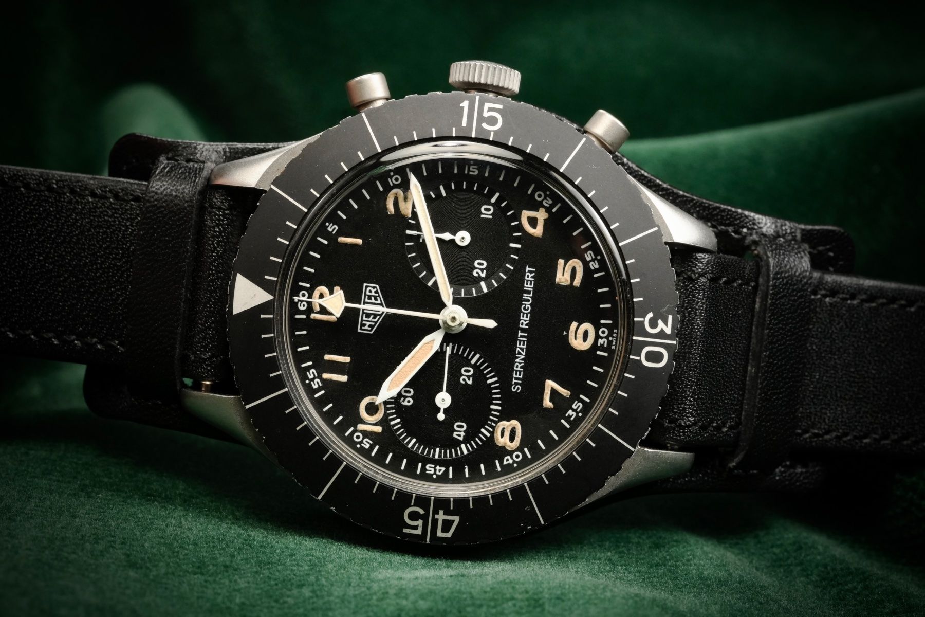 Tag Heuer Orologi: Heuer - Bund Sternzeit Reguliert Ref. 1551SGSZ Full Set – Usato da Morcote venduto da chronoservice
