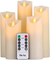 LED Kerzen, 5er Set (13cm, 14cm, 16cm, 18cm, 20cm)