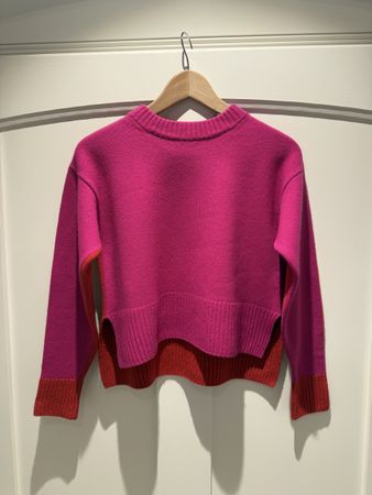 Tara Jarmon Wool Sweater, Pink and Red, Perfect Winter